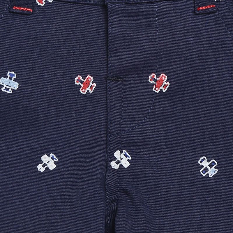 Boys Medium Blue Short Woven Trousers image number 2